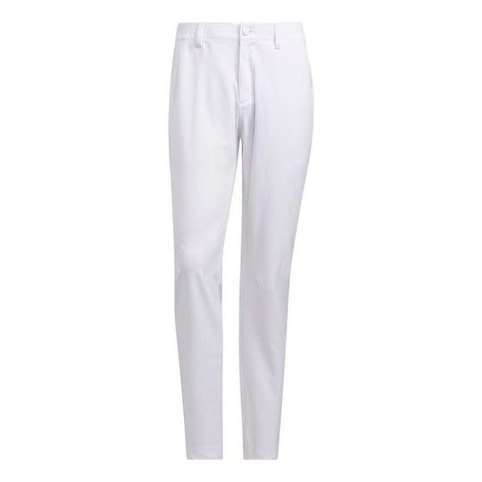 Men's adidas Solid Color Slim Fit Straight Casual Pants/Trousers White HA6231