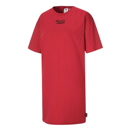 (WMNS) PUMA x Mr Doodle Short Sleeve Dress Red 530656-22