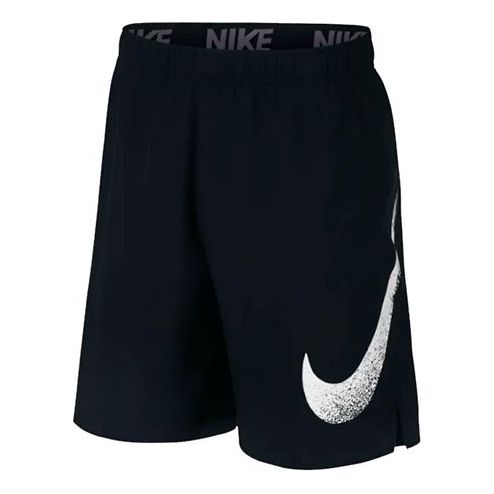 Nike Large Logo Casual Sports Shorts Black AJ8101-010 - KICKS CREW
