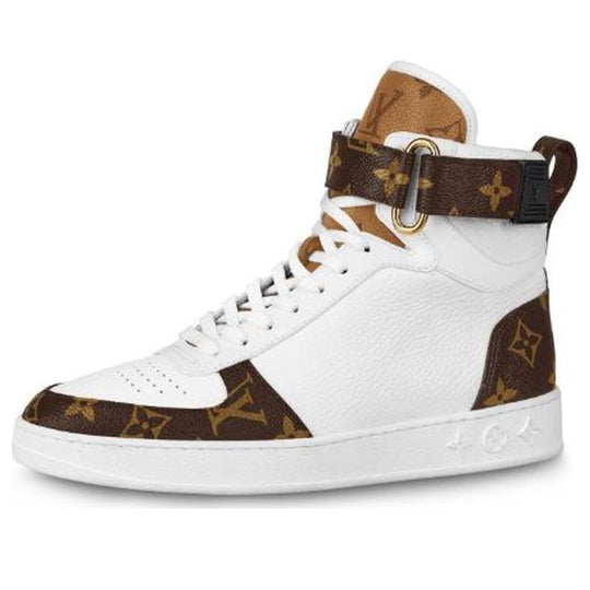 Louis Vuitton LV White Brown Air Jordan High Top Shoes Sneakers