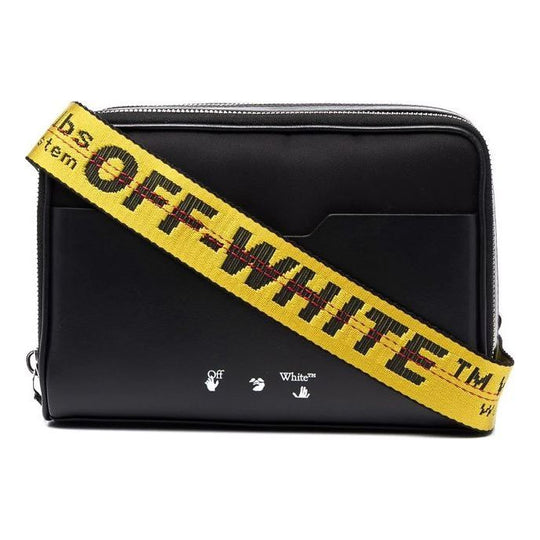 OFF-WHITE Unisex Leather Single-Shoulder Bag Black OMNQ025F21FAB0011000 Shoulder Bags - KICKSCREW