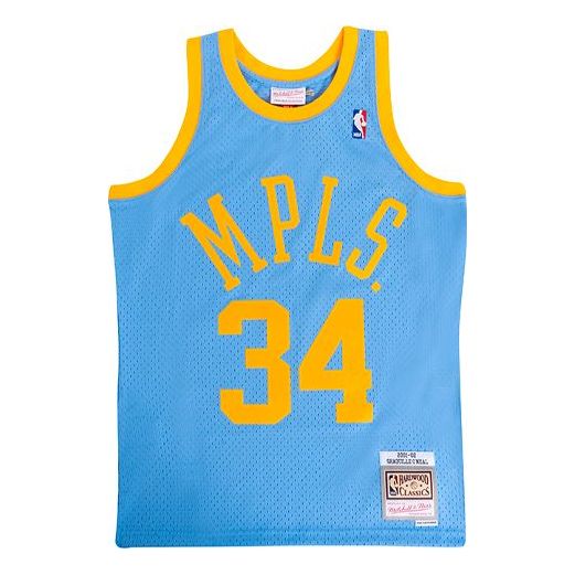 Mitchell & Ness NBA LA Lakers 2001-2002 Shaquille ONeal #34 Replica Swingman MPLS Light Blue SMJY3176-LAL01SONCLBL