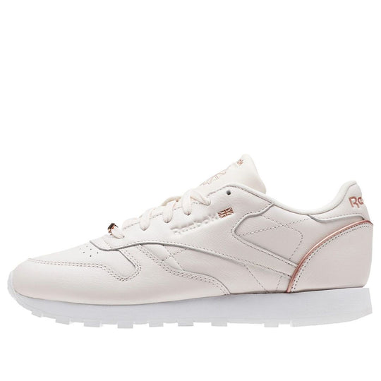 WMNS) Reebok Classic Leather Hw Shoes Pink/Gold BS9880 - KICKS CREW