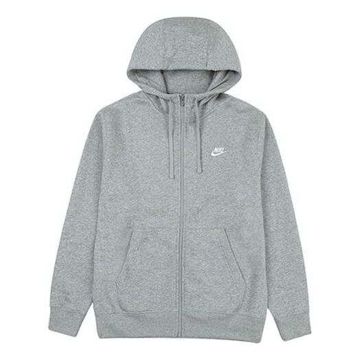 Nike Casual Sports Solid Color Zipper hoodie Jacket Gray BV2645-063