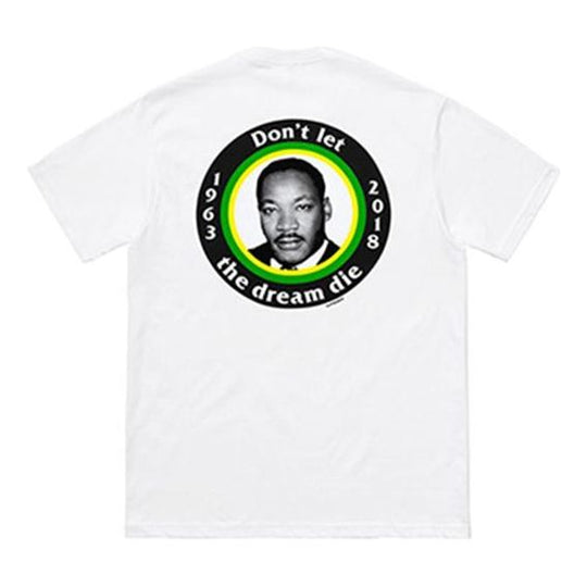 Supreme SS18 MLK Dream Tee White Gold Character Short Sleeve Unisex SUP-SS18-358