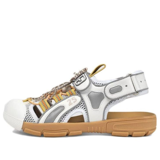 (WMNS) Gucci Tinsel Sport Sandals 'Crystal White Grey' 571557-98D10-8475