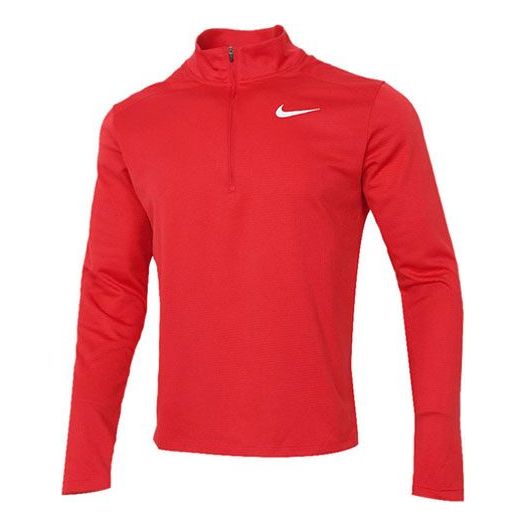 Nike Parcer Running Sports Training Cardigan Stand Collar Pullover Long Sleeves Red BV4756-657