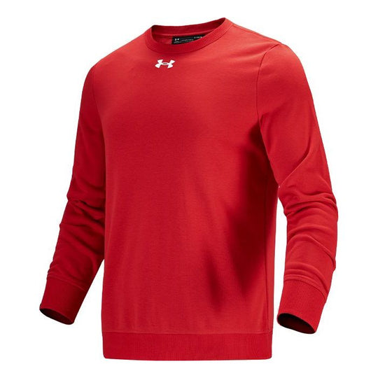 Men's Under Armour Training Sports Knit Round Neck Pullover Red 21600301-600