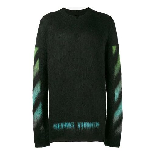 Off-White Gradient Alphabet Printing Loose Fit Blue Green OMHA036F176500041040