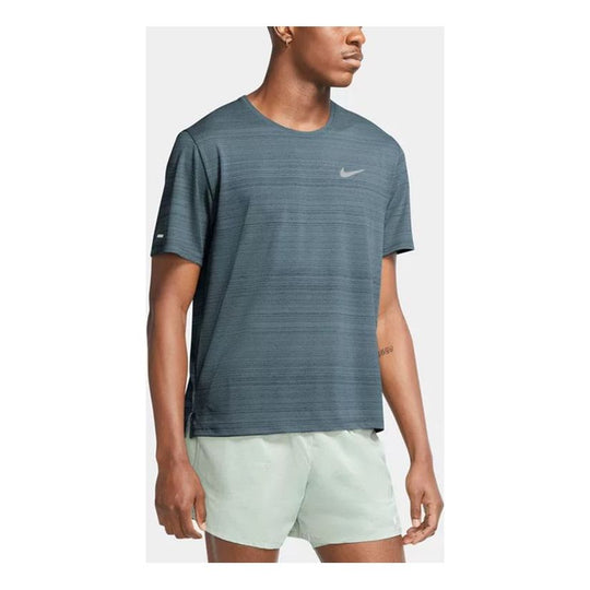 Nike DRI-FIT MILER Running Short Sleeve Blue Gray 'Blue Grey' CU5993-031