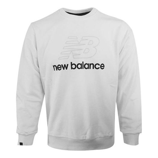 New Balance Men's New Balance Athleisure Casual Sports Knit Round Neck Pullover White NC91E041-WT