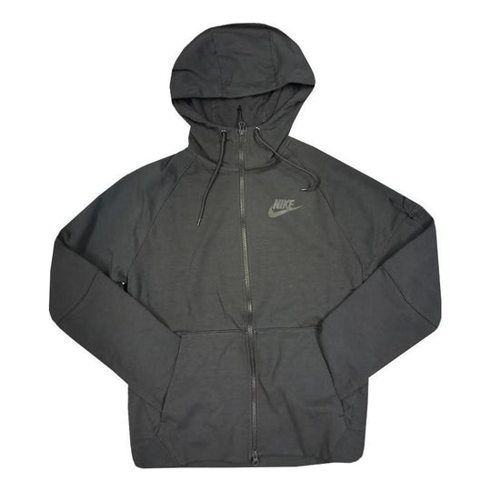 Nike logo hooded zipped jacket 'Black' DR8911-010 - KICKS CREW