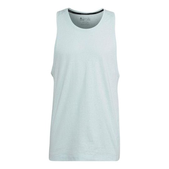 Men's adidas Logo Printing Round Neck Pullover Sleeveless Camisole Blue Vest HD0958