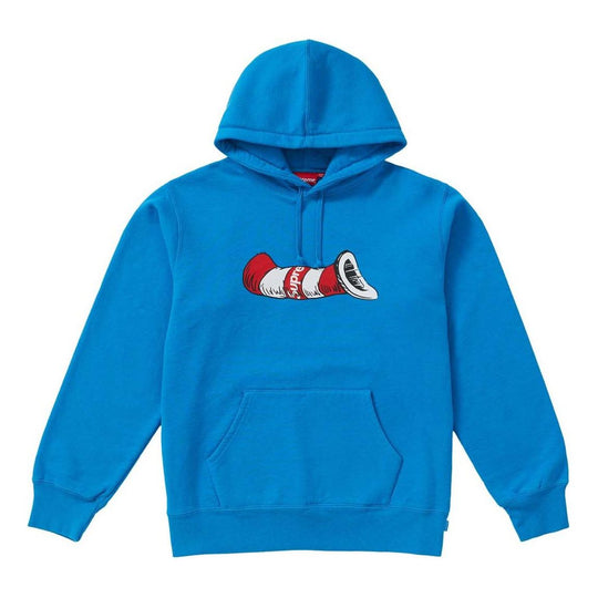 Supreme FW18 Cat in the Hat Hooded Sweatshirt Bright Royal SUP-FW18-549