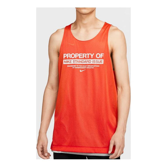 Nike Standard Issue Dri-FIT Reversible Basketball Jersey For Men Red/Navy CQ7990-891