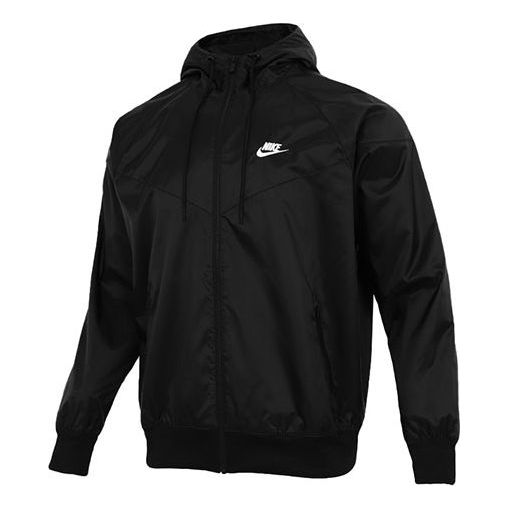 Nike Sportswear Windrunner Sports Training hooded Woven Jacket Black D ...