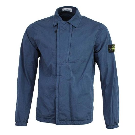 Men's STONE ISLAND Diagonal zipper Cargo Jacket Blue 721510408-V0028