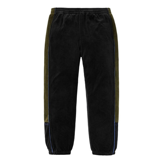 Supreme FW18 Velour Track Pant Black Velvet Long Pants Casual Pants SUP-FW18-247 Casual Pants - KICKSCREW