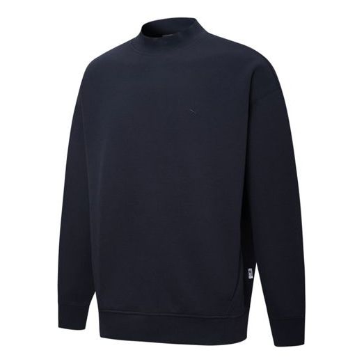 PUMA Mmq Crew Alphabet Embroidered Solid Color High Collar Knit Sports Couple Style Navy Blue 534672-43