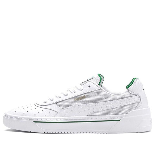 PUMA Cali Retro Low Top Skate Shoes White Green 369337-02