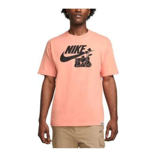 Nike Sportswear Short Sleeve Swoosh Holographic T-shirt 'Light Madder Root' DQ1008-824