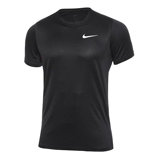 Nike Athleisure Casual Sports Breathable Solid Color Short Sleeve Black CZ1219-010