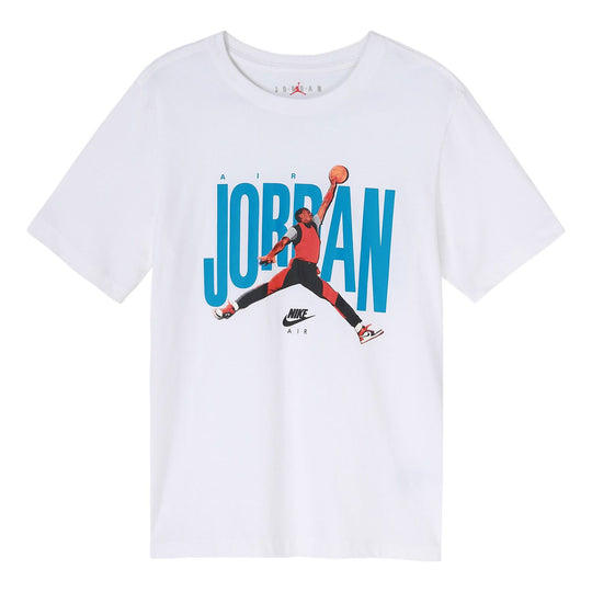 Air Jordan Printing Logo Round Neck Short Sleeve White CJ6307-100