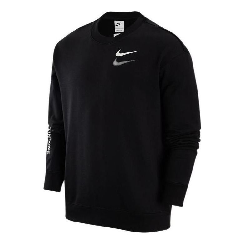Nike swoosh shadow printed sweatshirt 'Black' FB1911-010 - KICKS CREW