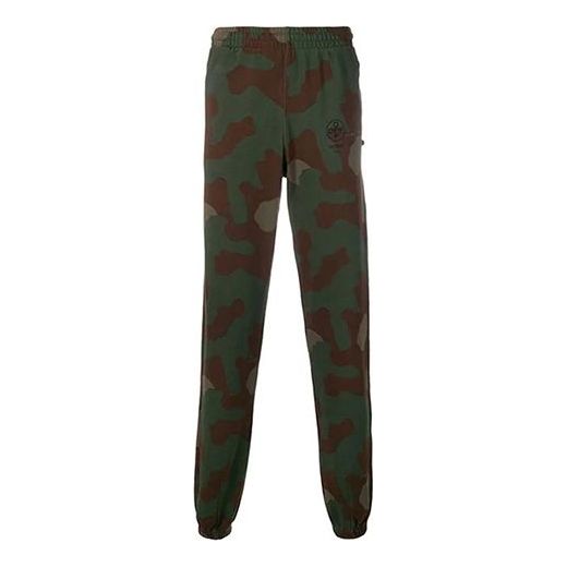 Men's OFF-WHITE Loose Printing Sports Pants/Trousers/Joggers Camouflage OMCH014R190030169910 Sweat Pants - KICKSCREW