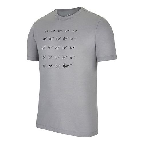 Nike Dri-FIT Swoosh Training Short Sleeve Gray CV3894-073