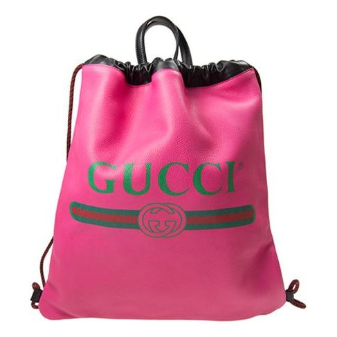 (WMNS) GUCCI Logo Printing Cowhide Bag Pack Pink 516639-0GCBT-8841 Backpack  -  KICKS CREW