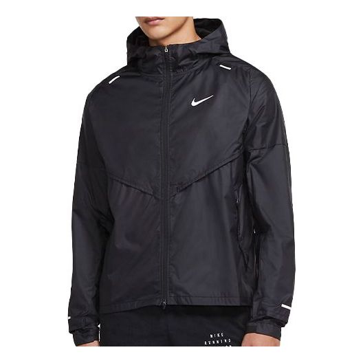 Nike Shieldrunner hooded Casual Running Jacket Black CU5350-010 - KICKS ...