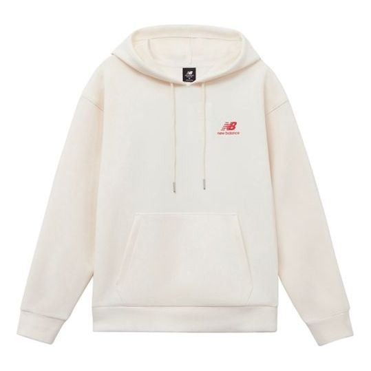 New Balance Men's New Balance Long Sleeves Hooded Fashion Printing Pullover Creamy White AMT11308-IV