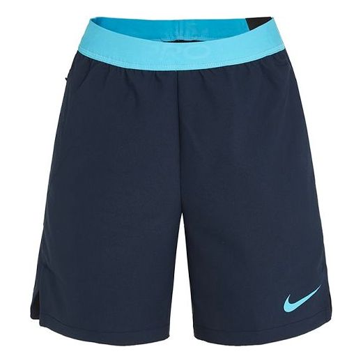 Nike Pro Flex Logo Pattern Casual Sports Shorts Navy Blue Dark blue CJ1958-452