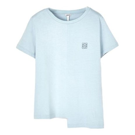 Women's LOEWE Logo Short Sleeve T-shirt Light Blue S6299062CR T-shirts  -  KICKSCREW