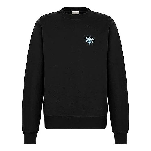 DIOR And Shawn Stussy Bee Embroidered Oversized Sweatshirt For Men Bla