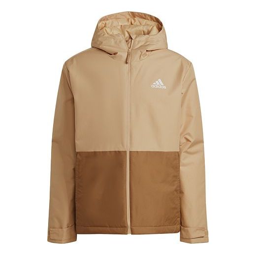 adidas Bsc St In H J Splicing hooded logo Sports Jacket Yellow GN3242