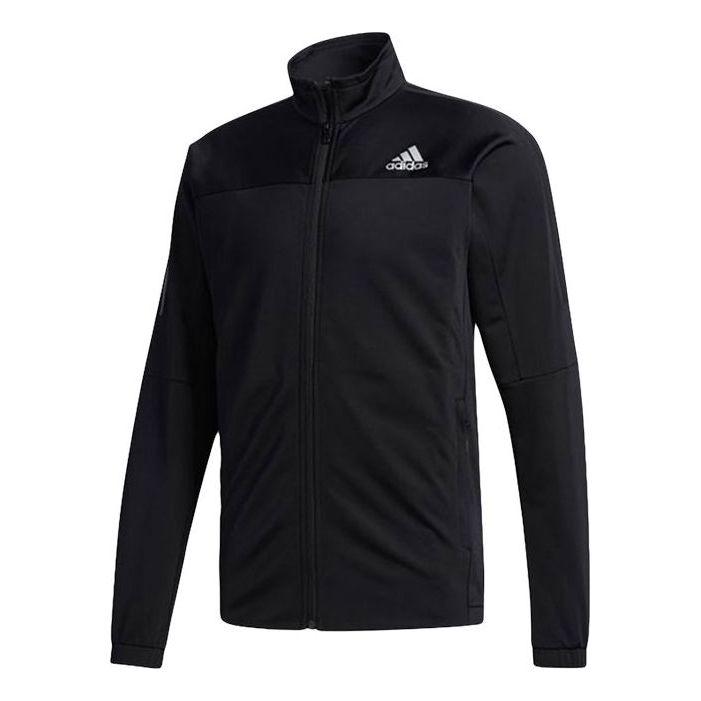 adidas 3s Knit Jkt Tennis Sports Stand Collar Jacket Black FS3771 ...