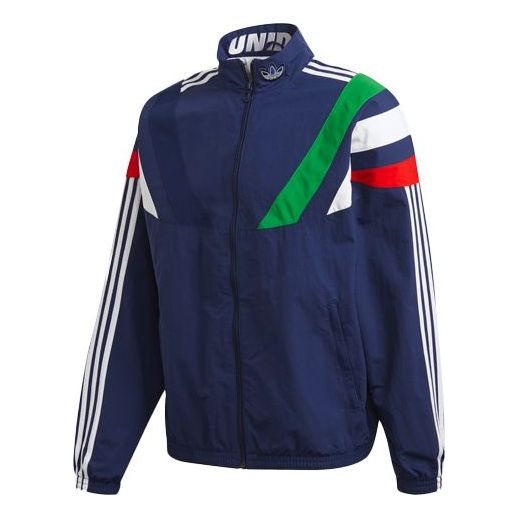 adidas originals Stand Collar Sports Jacket Navy Blue FN0966