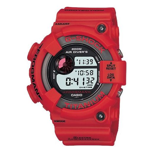 Men's CASIO G Shock FROGMAN 2 Watch Mens Gray Digital DW-8200F-4JR Watches - KICKSCREW