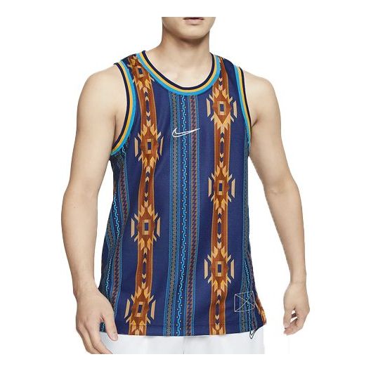 Nike DRI-FIT Basketball Jersey Vest Quick Dry Blue CD0418-492