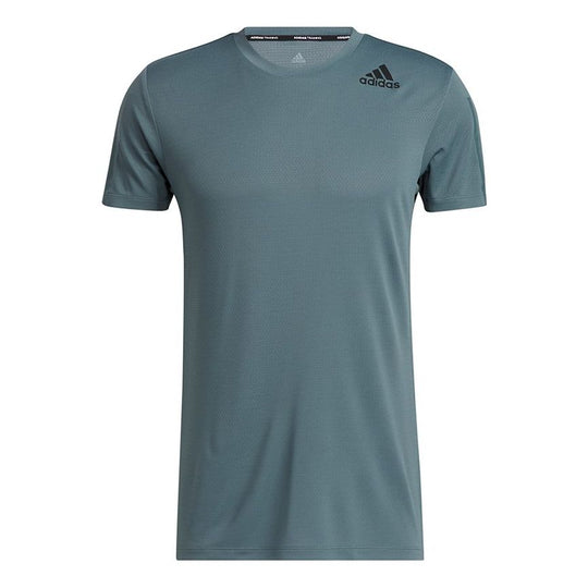 Men's adidas H.Rdy 3s Tee Intense Training Sports Short Sleeve Blue T-Shirt HF4215
