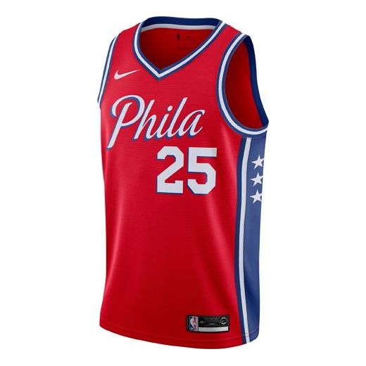 Nike Philadelphia 76ers Ben Simmons Swingman Jersey For Men Red AT9812-658