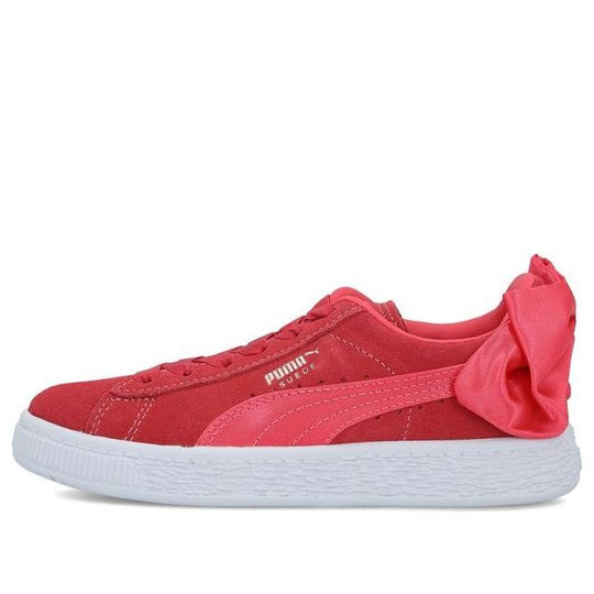 (PS) PUMA Suede Bow Ps Casual Shoes Red 367318-02