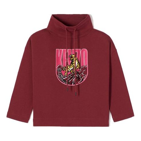 KENZO Gold Tiger Long Sleeves Hoodie Red F962SW6094X5-23