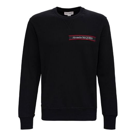 McQ Alexander McQueen Logo Round Collar Long Sleeve Male Black 642663-QRX75-0901
