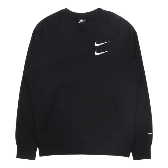 Nike Embroidered Fleece Lined Stay Warm Round Neck Pullover Black DD50 ...