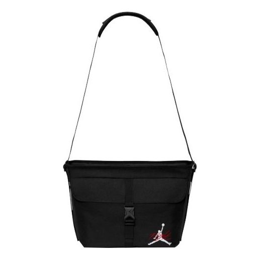 Air Jordan Unisex Printing Logo Flip Cover Single-Shoulder Bag Black D ...