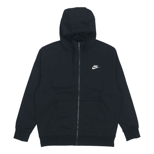 Nike Sportswear Club Fleece Embroidered Logo Solid Color hooded Zipper ...
