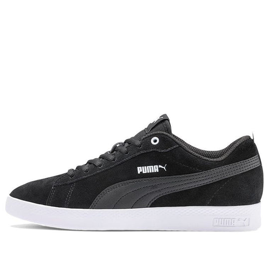 (WMNS) PUMA Smash v2 SD Black/White Low Casual Board Shoes 365313-01